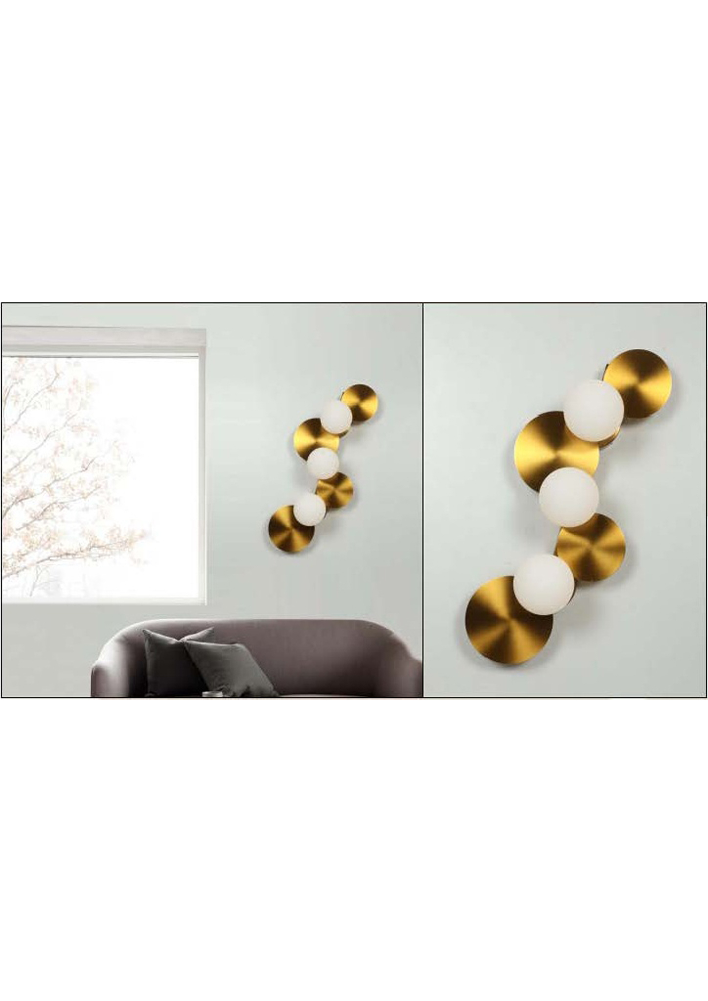 Beyond Lights - Gold Disc Sconce- GL
